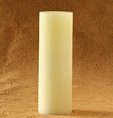 10 Inch Round Champagne Flameless Candle with Timer