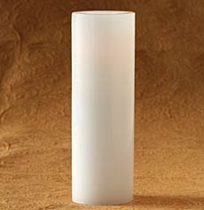 10 Inch Round White Flameless Candle with Timer