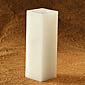 10 Inch Square White Flameless Candle with Timer