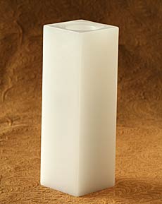 10 Inch Square White Flameless Candle with Timer