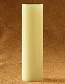 12 Inch Round Champagne Flameless Candle with Timer