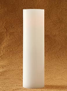 12 Inch Round White Flameless Candle with Timer