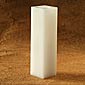 12 Inch Square White Flameless Candle with Timer
