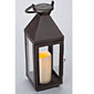 17 Inch Large Lantern with LED Candle - 5 Hr Timer