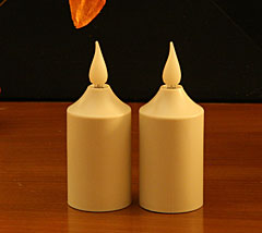 Flameless Set of 2 Rechargeable Votive Tea Lights with Base
