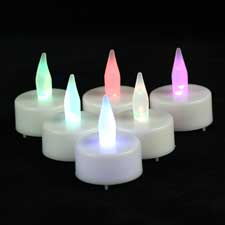 Color Changing Flameless LED Tea Lights Set Of 6