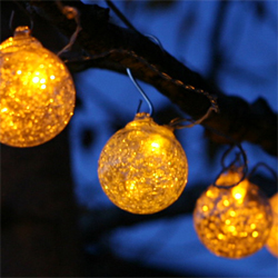 Aurora Glow Solar LED String Lights with Amber LED