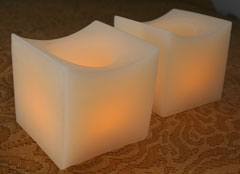 Mini Square Votives 2 Inch Set of 2