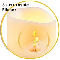 Beeswax Drip 4 x 6 Inch Battery Operated Candle Resin