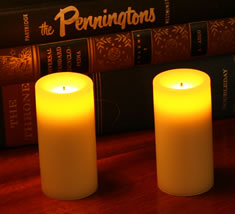 3 Inch Wax Votive Flameless Candle Champagne Set Of 2