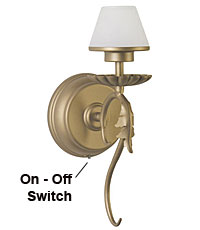 Champagne Frosted Glass Flameless Wall Sconce