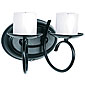 Black Double Arm  Flameless  Wall Sconce