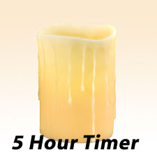 Flameless Golden Wheat 4 x 6 Wax Candle with Timer