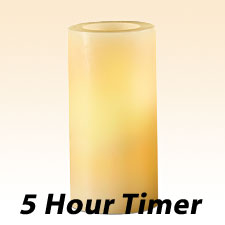 Flameless Golden Wheat 3 x 6 Wax Candle with Timer