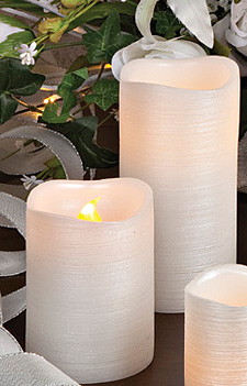 Pearl White Flamless 3x6 LED Candle