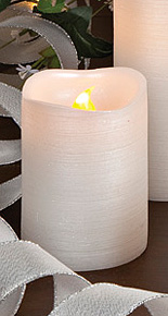 Pearl White Flamless 3x4 LED Candle