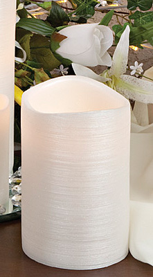 Pearl White Flamless 4x6 LED Candle