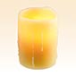 Beeswax Drip 3 x 4.5 Inch Battery Operated Candle Resin