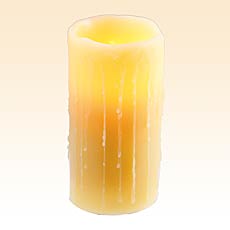 Beeswax Drip 3 x 6 Inch Battery Operated Candle Real Wax