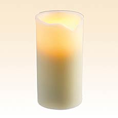 Smooth 3 x 4.5 Inch Resin Battery Operated Candle