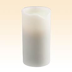 Smooth Vanilla 3 x 6 Inch Battery Operated Candle Real Wax