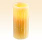 Beeswax Drip 3 x 8 Inch Battery Operated Candle Real Wax