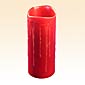 Burgandy Drip 3 x 8 Inch Battery Operated Candle Real Wax