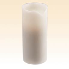 Smooth Vanilla 3 x 8 Inch Battery Operated Candle Real Wax