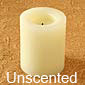 4 Inch Round Champagne Unscented Flameless Candle