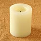 4 Inch Round Cream Flameless Candle With Auto Timer