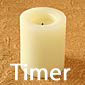 4 Inch Round Cream Flameless Candle With Auto Timer