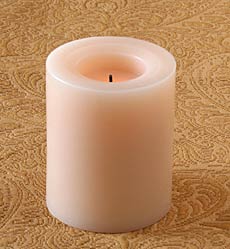 4 Inch Round Sand Flameless Candle