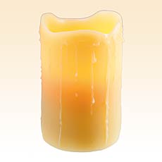 Beeswax Drip 4 x 6 Inch Battery Operated Candle Resin