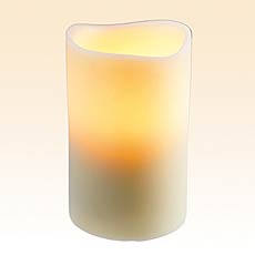 Smooth 4 x 6 Inch Resin Battery Operated Candle