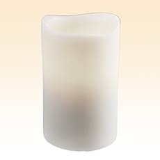 Smooth Vanilla 4 x 6 Inch Battery Operated Candle Real Wax