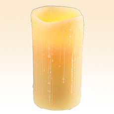 Beeswax Drip 4 x 8 Inch Battery Operated Candle Real Wax