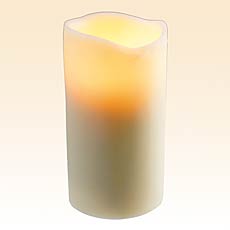 Smooth 4 x 8 Inch Resin Battery Operated Candle