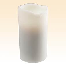 Smooth Vanilla 4 x 8 Inch Battery Operated Candle Real Wax