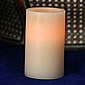 Flameless 5 Inch Round Cream Colored Candle