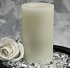 White 2.75 x 6 Inch Battery Operated Round Candle