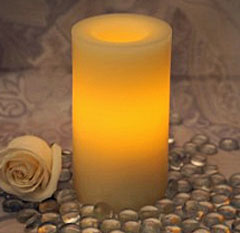 White 2.75 x 6 Inch Battery Operated Round Candle