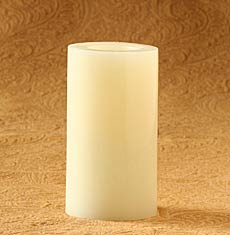 6 Inch Round Champagne Flameless Candle