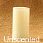 6 Inch Round Champagne Unscented Flameless Candle