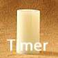 6 Inch Unscented Round Cream Flameless Candle With Auto Timer