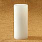 8 Inch Unscented Round White Flameless Candle With Auto Timer