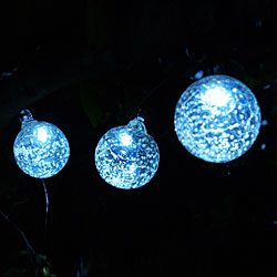 String Round Glass Solar Balls String Round Glass Solar Balls