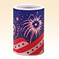 Celebrate America Flameless Blue Pillar Candle