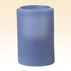 Flameless 4 Inch Pillar Ocean Blue Candle
