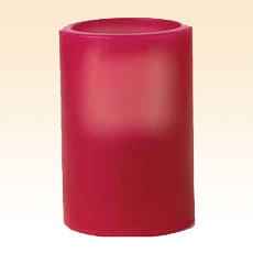 Flameless 4 Inch Pillar Pomegranate Candle