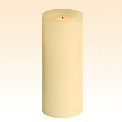 12 Inch Round Cream Flameless Candle With Auto Timer